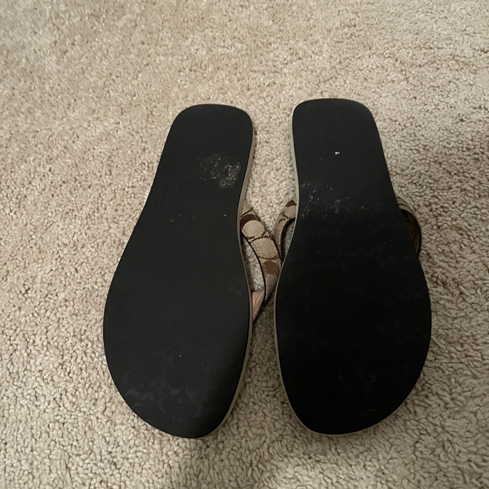 Coach Brown and Tan Sandals - Picture 3 of 3